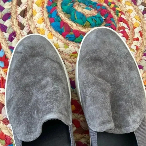 Vince grey  suede leather slip on shoes sneakers - Picture 5 of 7